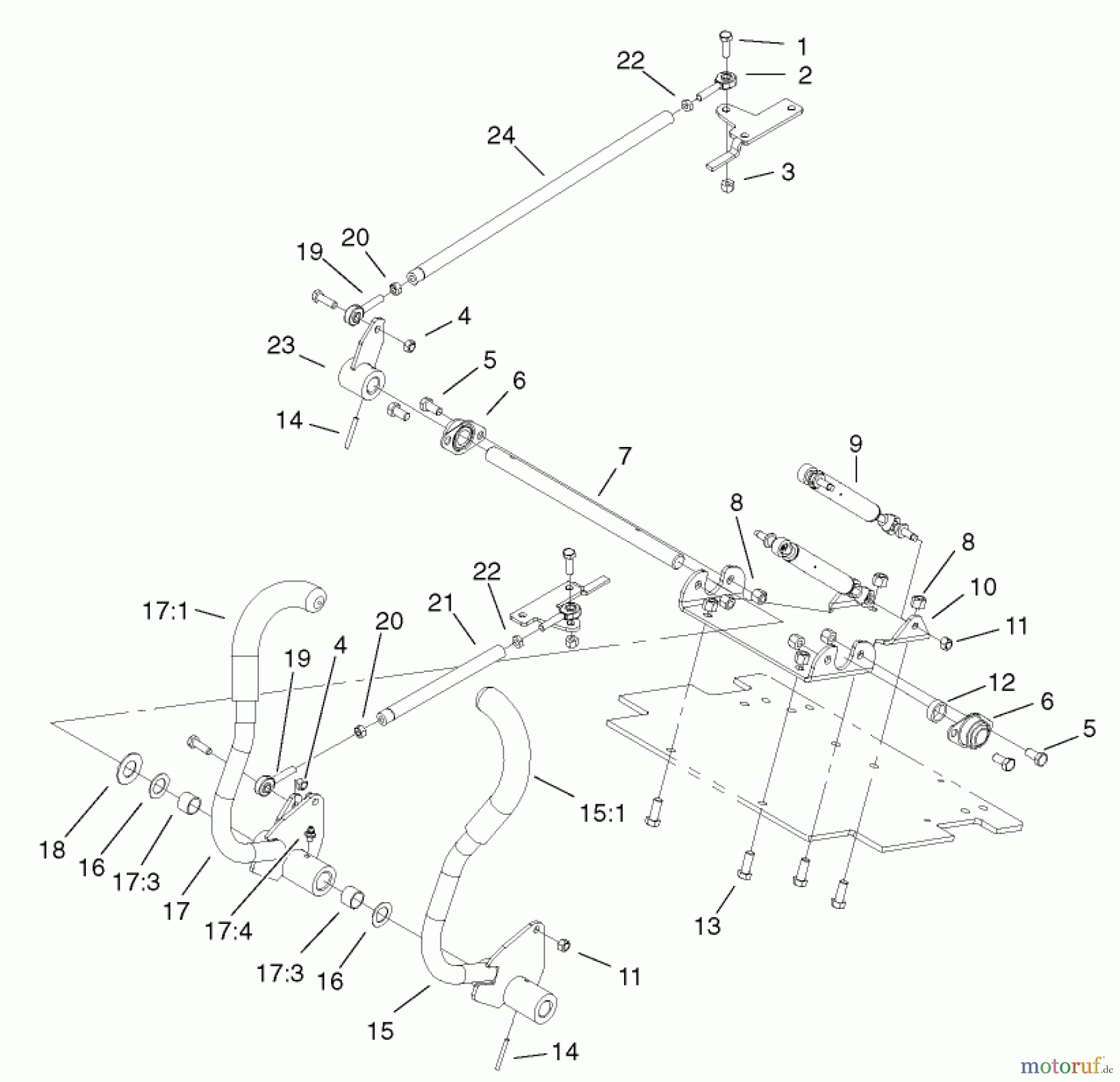  Zerto-Turn Mäher 74804TE (Z350) - Toro Z Master, 122cm Mower and Bagger (SN: 220000001 - 220999999) (2002) STEERING CONTROL ASSEMBLY