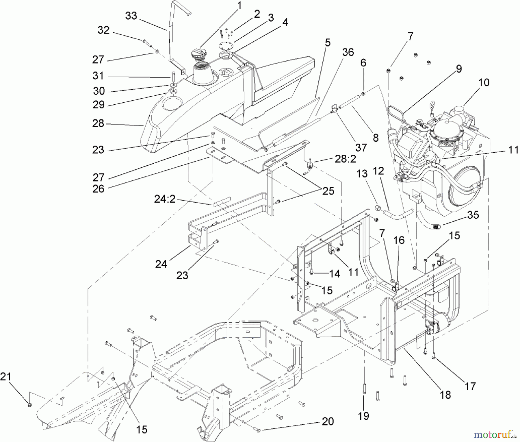  Zerto-Turn Mäher 74805 (Z355) - Toro Z Master 48