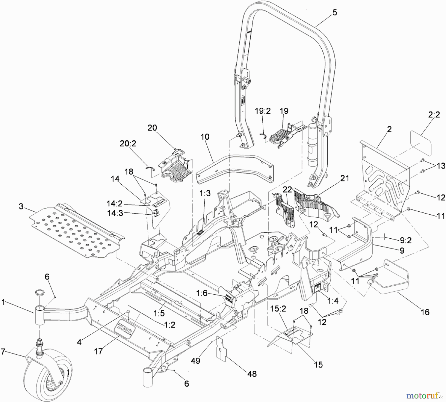  Zerto-Turn Mäher 74901 - Toro Z Master G3 Riding Mower, 48