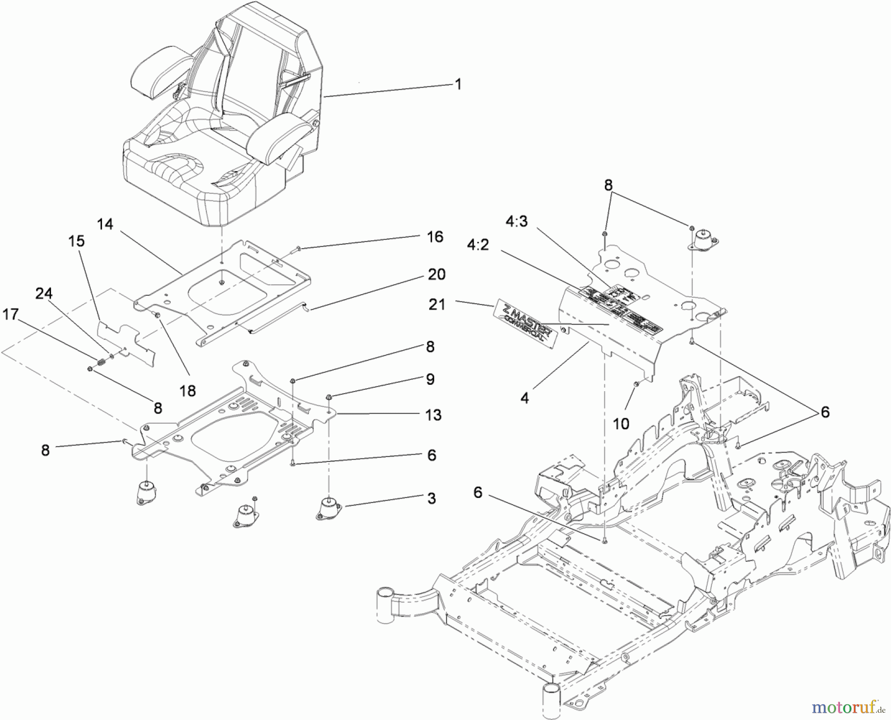  Zerto-Turn Mäher 74922 - Toro Z Master G3 Riding Mower, 48