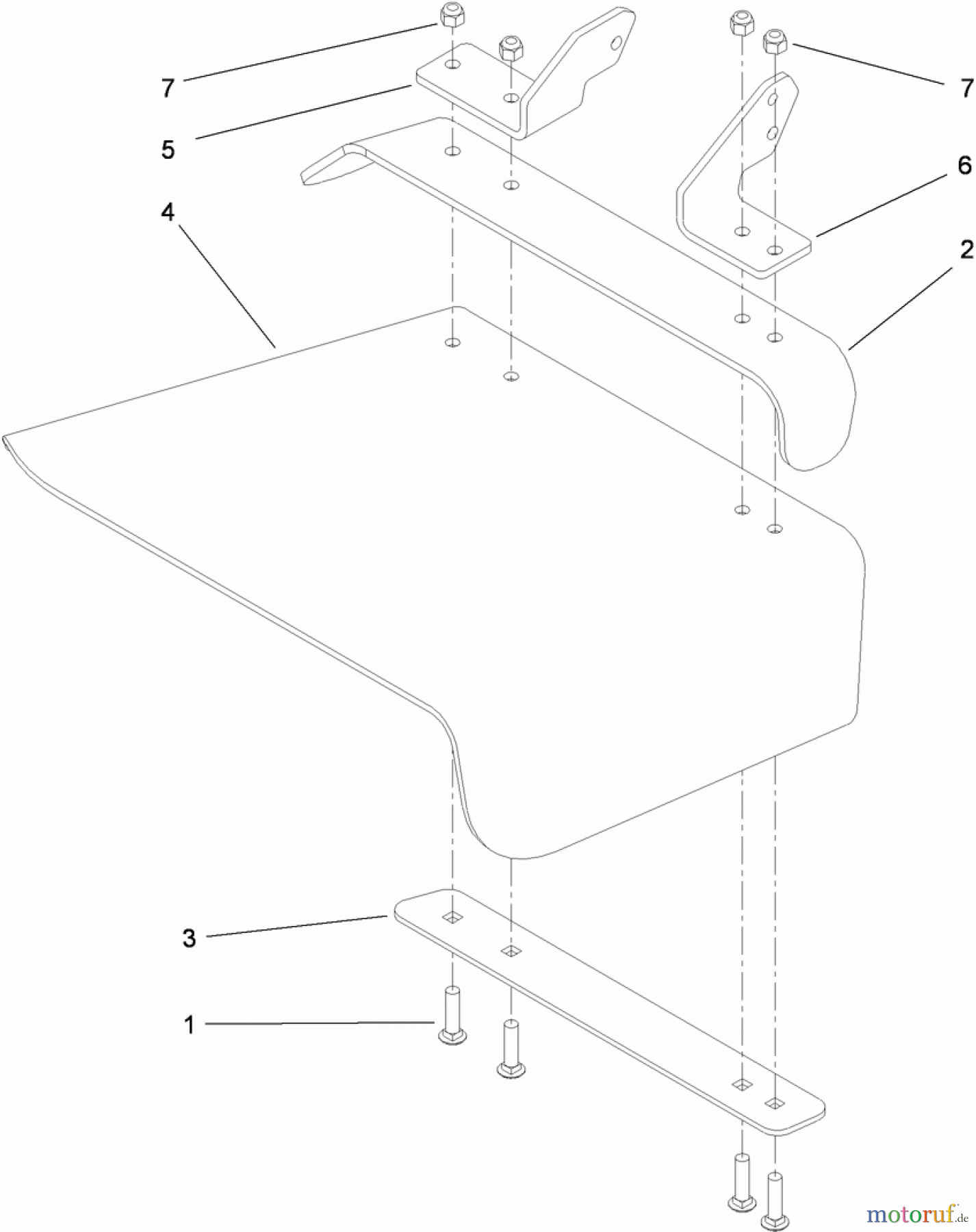  Zerto-Turn Mäher 74923TE - Toro Z Master G3 Riding Mower, 132cm TURBO FORCE Side Discharge Deck (SN: 310000001 - 310999999) (2010) RUBBER DEFLECTOR ASSEMBLY NO. 108-2792