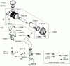 Zerto-Turn Mäher 74925TE - Toro Z Master G3 Riding Mower, 152cm TURBO FORCE Side Discharge Deck (SN: 290000001 - 290999999) (2009) Listas de piezas de repuesto y dibujos AIR FILTER AND MUFFLER ASSEMBLY KAWASAKI FX801V-AS04