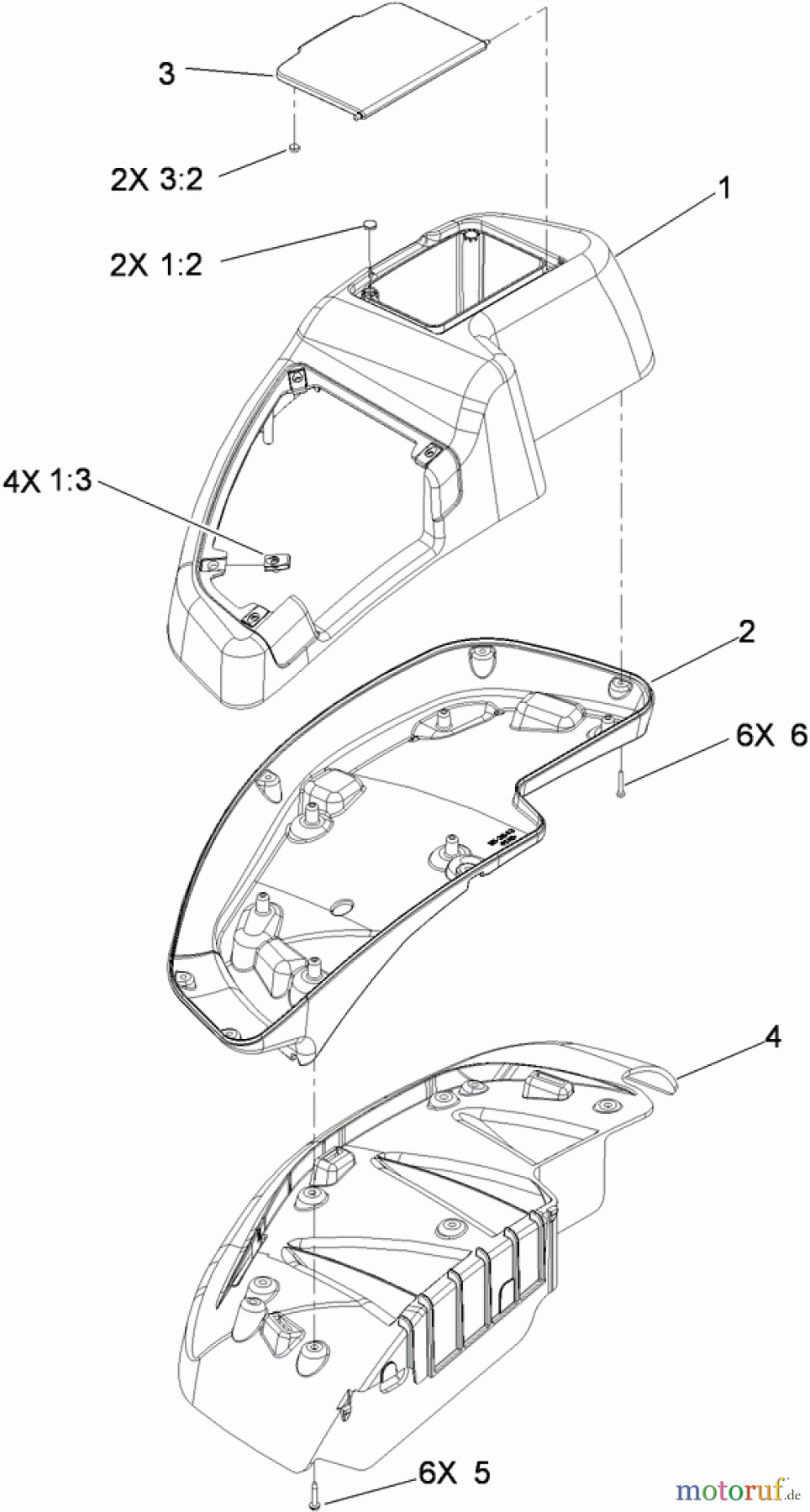  Zerto-Turn Mäher 74925TE - Toro Z Master G3 Riding Mower, 152cm TURBO FORCE Side Discharge Deck (SN: 311000001 - 311999999) (2011) RH CONSOLE ASSEMBLY NO. 115-7400