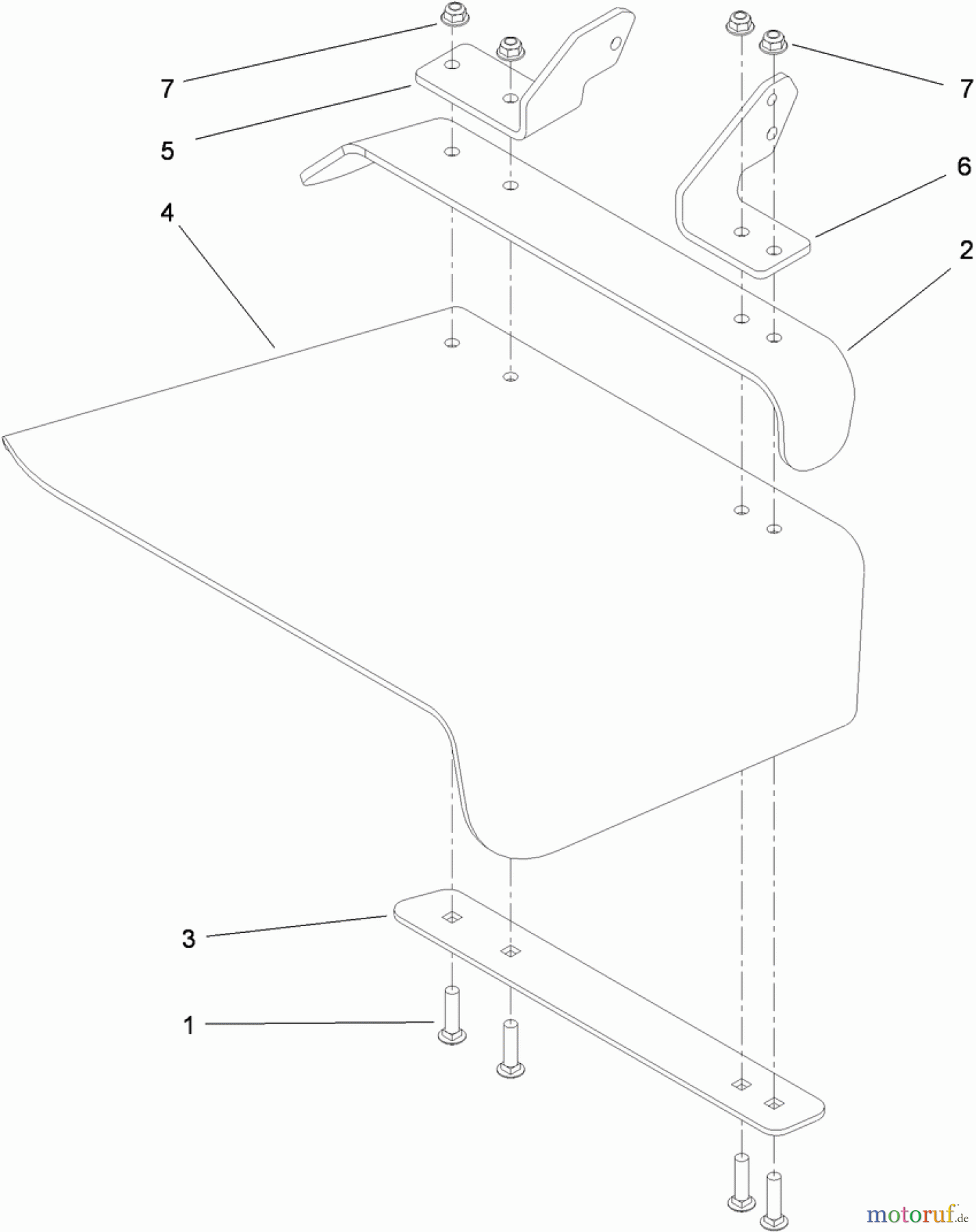  Zerto-Turn Mäher 74925TE - Toro Z Master G3 Riding Mower, 152cm TURBO FORCE Side Discharge Deck (SN: 311000001 - 311999999) (2011) RUBBER DEFLECTOR ASSEMBLY NO. 108-2792