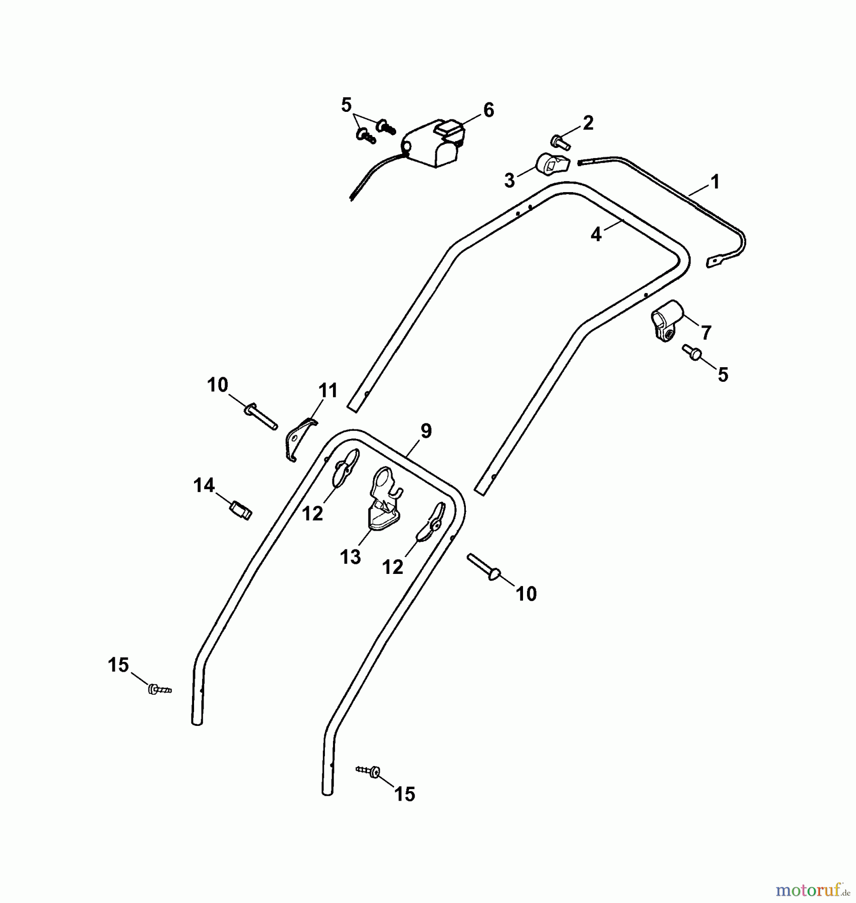  Wolf-Garten Electric mower 2.40 E 4961685 Series G  (2006) Handle