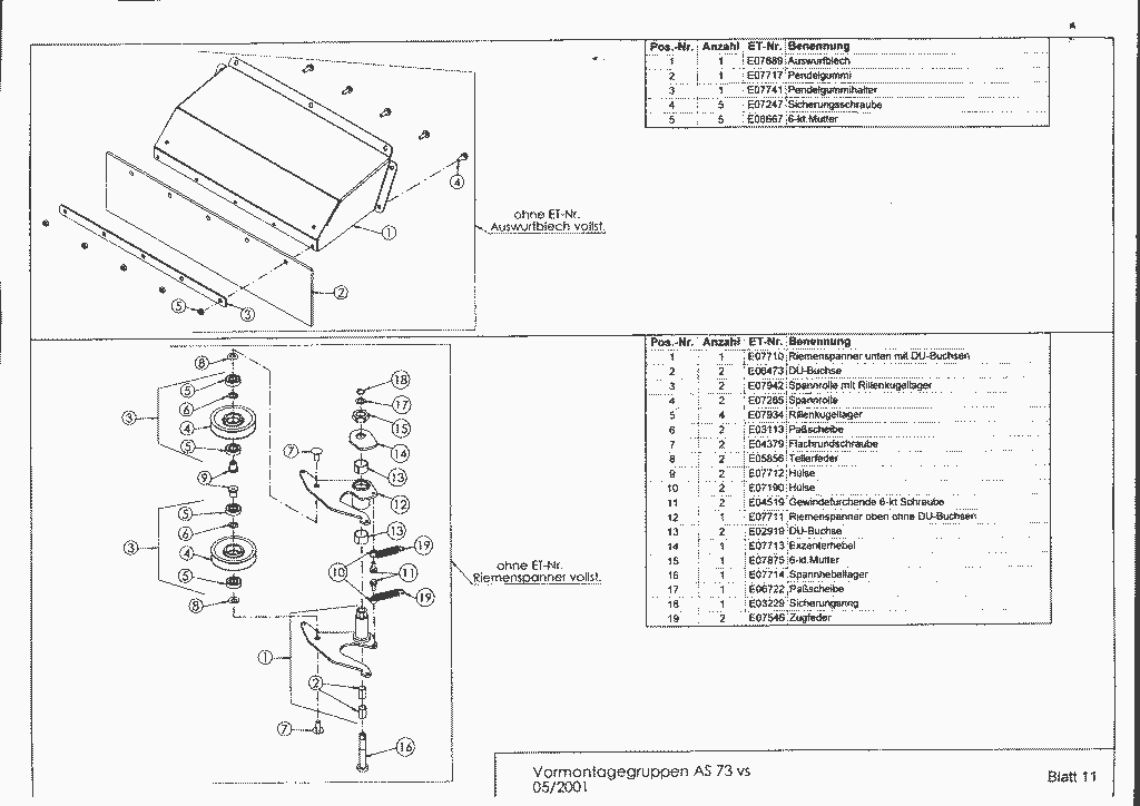 Lista de repuestos