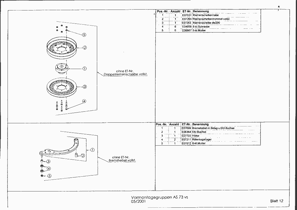 Lista de repuestos