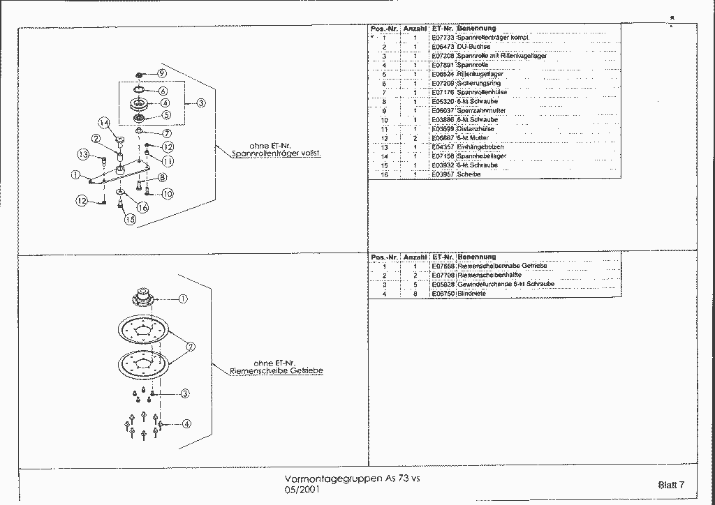 Lista de repuestos